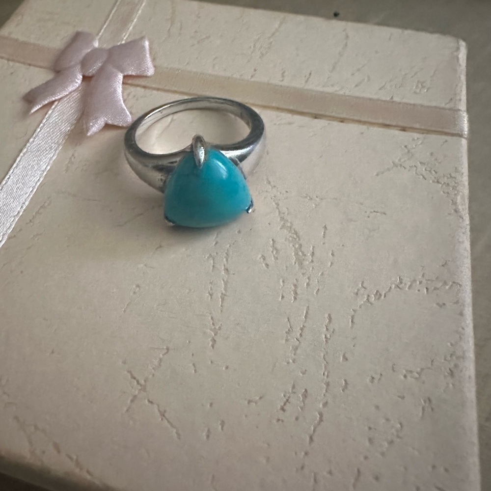Sterling Sil 925 Turquoise Ring Size 6
